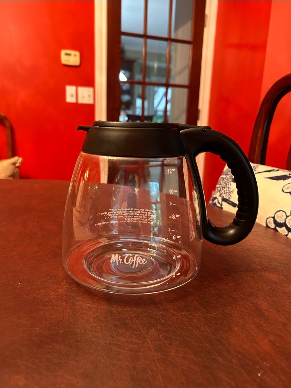 Mr. Coffee Glass Coffee Decanter Carafe 12 cup with Black Handle and Lid